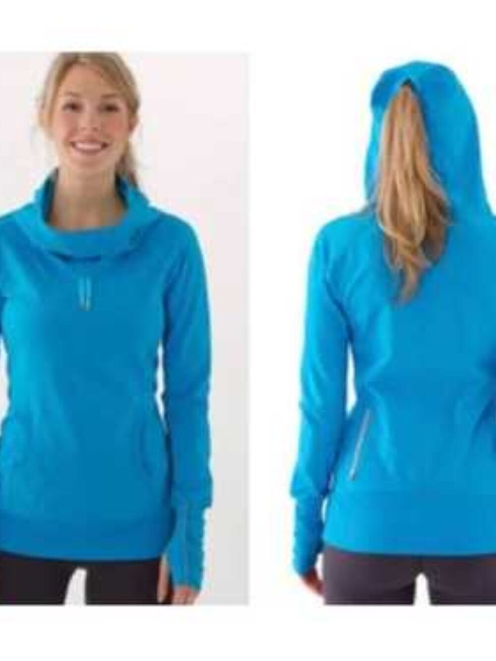Lululemon Run Ambition Pullover Hoodie Womens Size 6-8 Snorkel Blue
